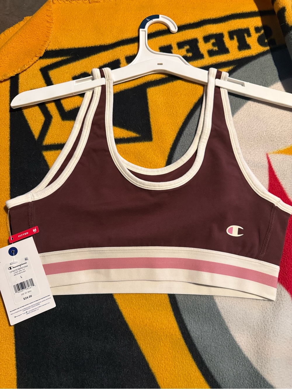 Champion Ruby and Pink Trim Racerback Bra
